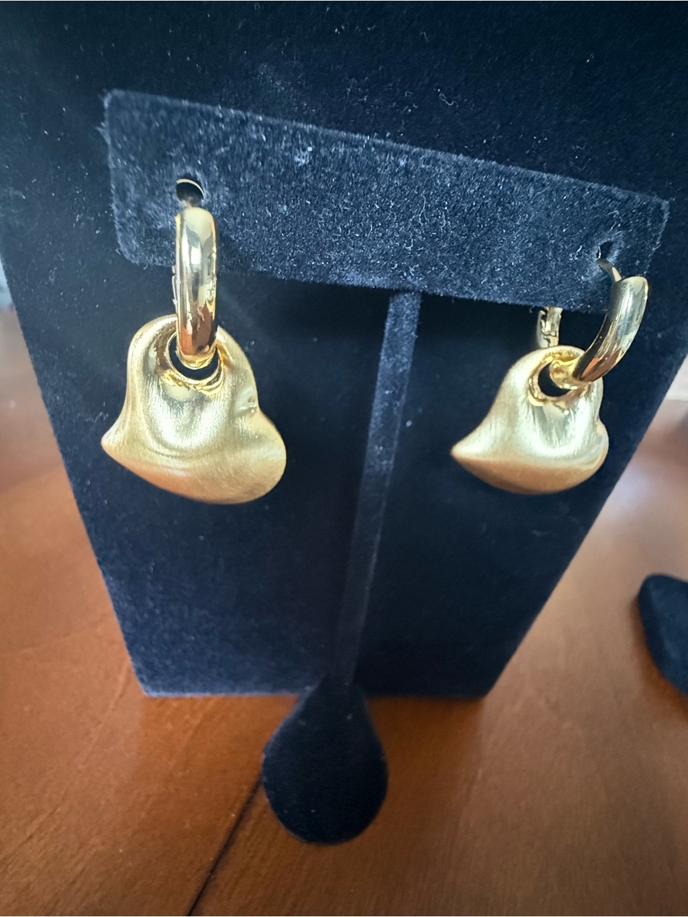 Marlyn Schiff Gold Organic Drop Hoop Earrings